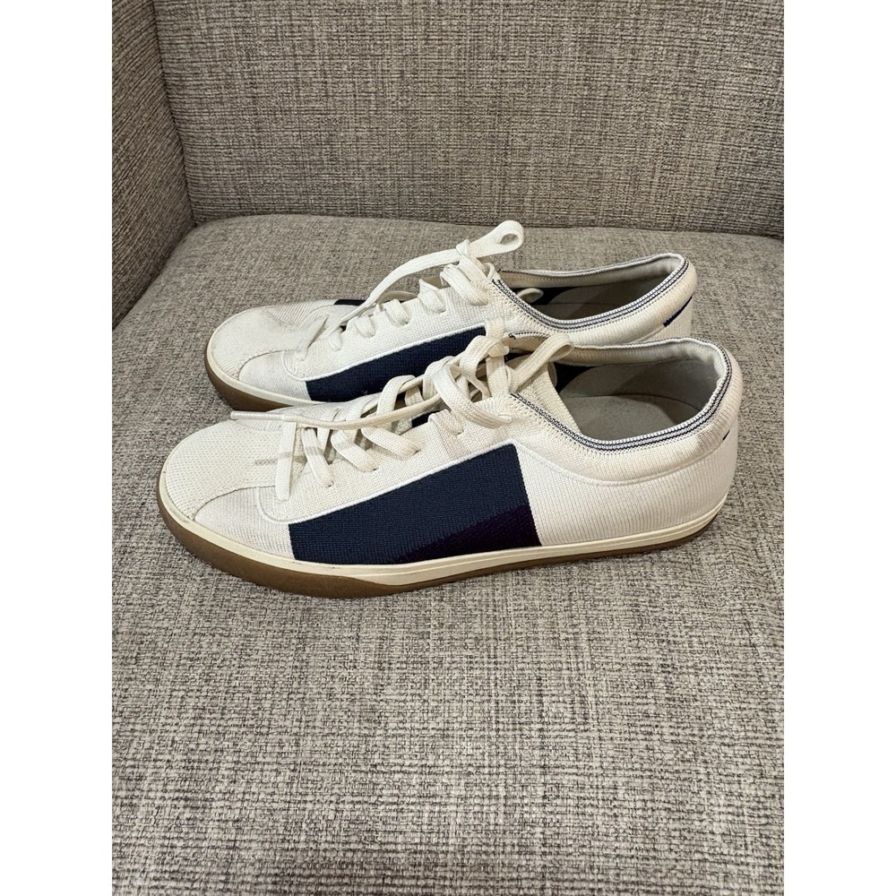 Women's Rothy's The Lace Up Sneaker Cream/Navy Size 10